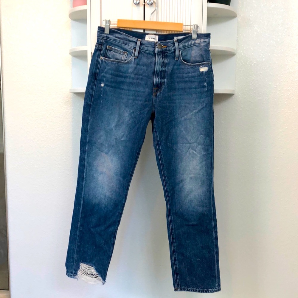 Frame Le Noveau Straight distressed jeans